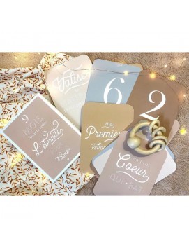Cartes étapes grossesse - 9 mois pour te créer